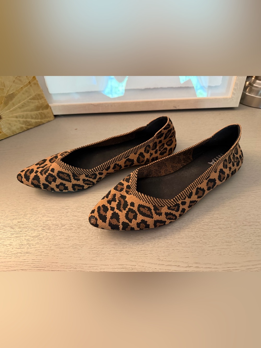 MIA Leopard Knit Ballet Flats Size 9
